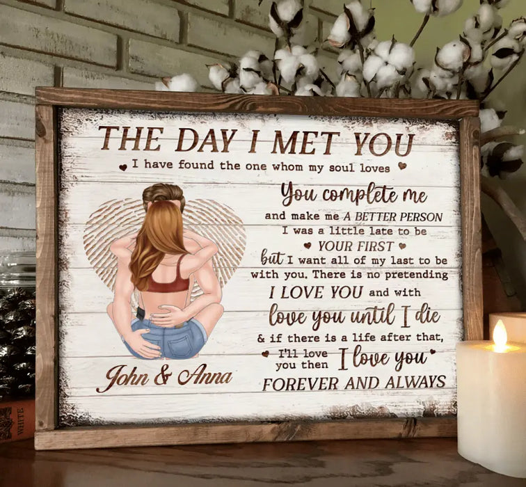 Custom Personalized Couple Horizontal Poster - Gift Idea For Couple/Valentines Day - The Day I Met You I Have Found The One Whom My Soul Loves