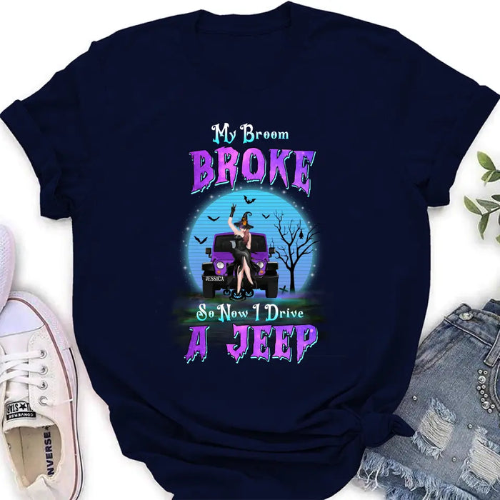 Personalized Off-Road Witch Shirt/Hoodie - Gift Idea For Witch Lover/Halloween - My Broom Broke