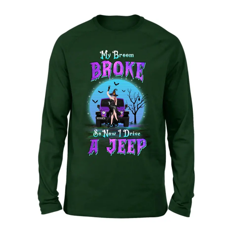 Personalized Off-Road Witch Shirt/Hoodie - Gift Idea For Witch Lover/Halloween - My Broom Broke