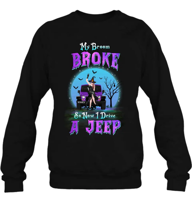 Personalized Off-Road Witch Shirt/Hoodie - Gift Idea For Witch Lover/Halloween - My Broom Broke