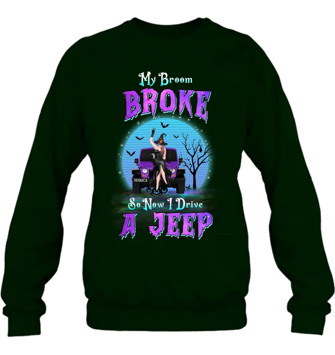 Personalized Off-Road Witch Shirt/Hoodie - Gift Idea For Witch Lover/Halloween - My Broom Broke