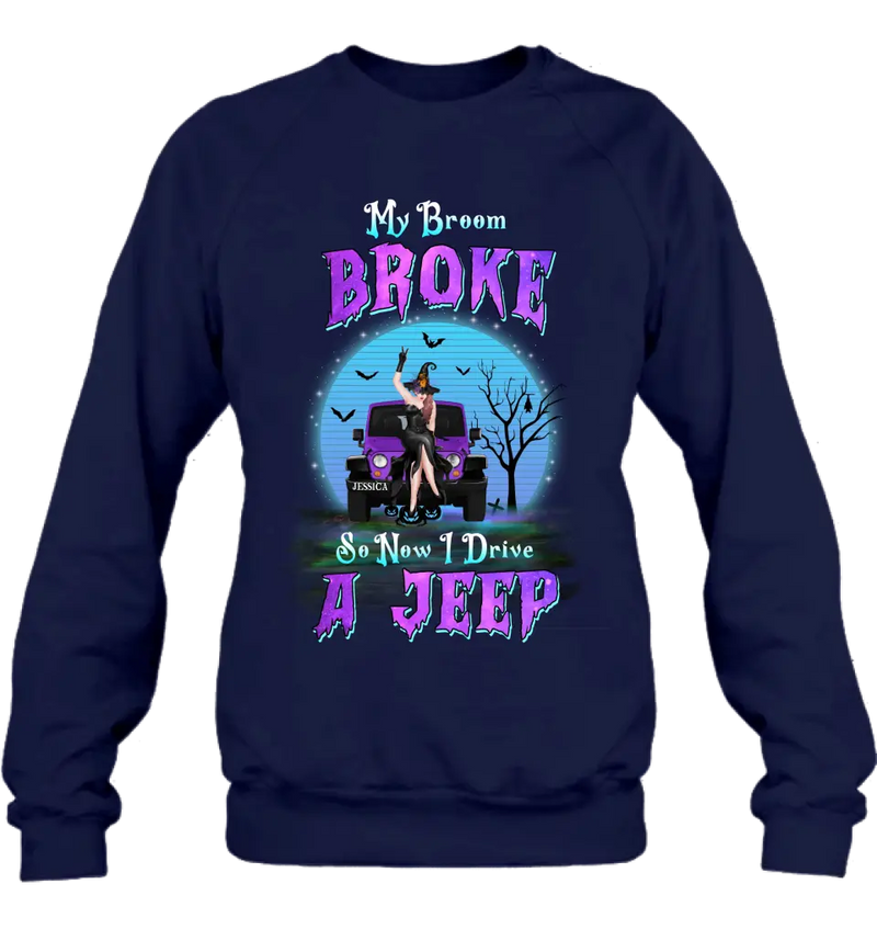 Personalized Off-Road Witch Shirt/Hoodie - Gift Idea For Witch Lover/Halloween - My Broom Broke