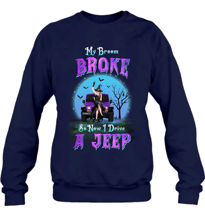 Personalized Off-Road Witch Shirt/Hoodie - Gift Idea For Witch Lover/Halloween - My Broom Broke