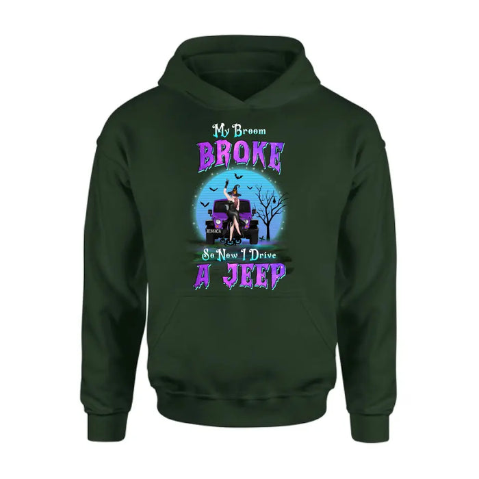 Personalized Off-Road Witch Shirt/Hoodie - Gift Idea For Witch Lover/Halloween - My Broom Broke