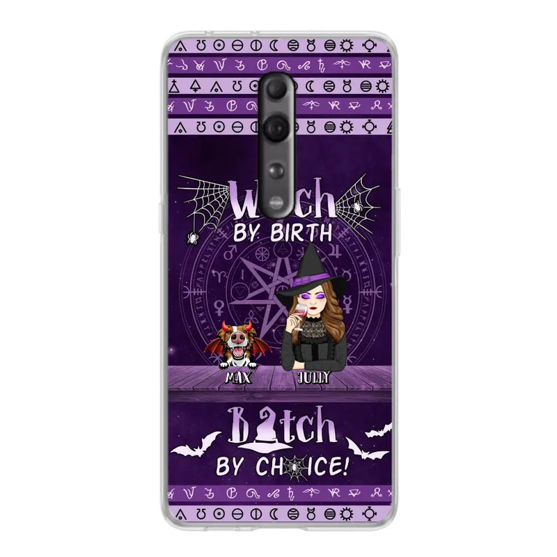 Personalized Witch Phone Case - Halloween Gift Idea for Witch Lovers/Pet Lovers - Up to 3 Dogs/Cats - Witch By Birth Bitch By Choice - Case For Xiaomi/Oppo/Huawei