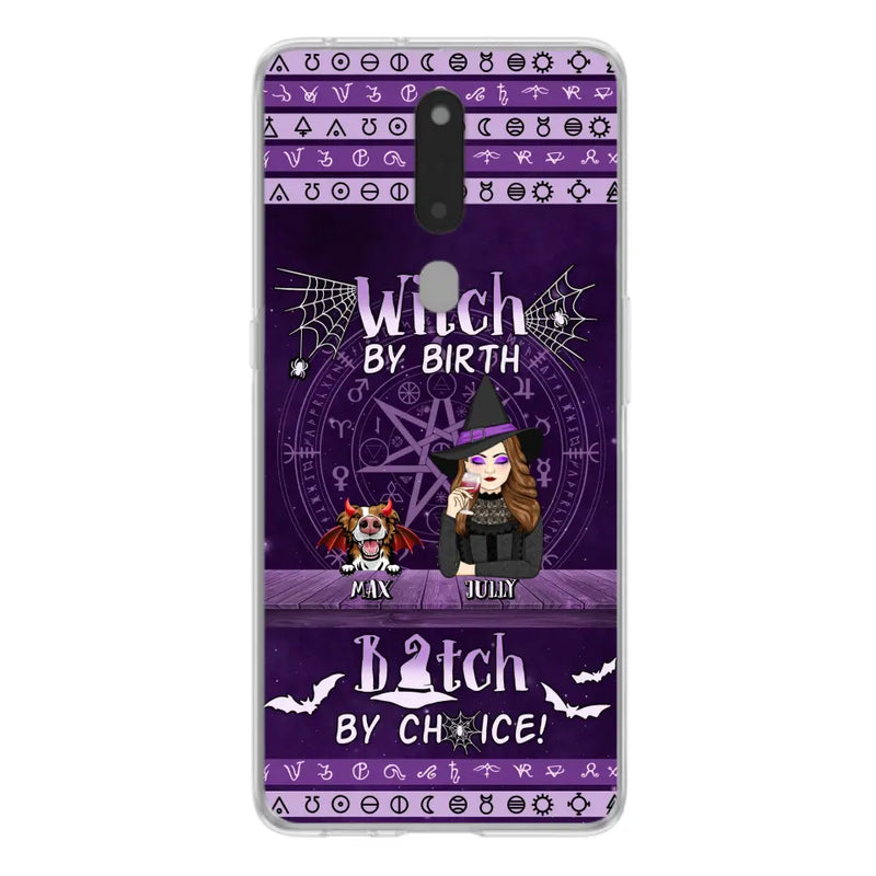 Personalized Witch Phone Case - Halloween Gift Idea for Witch Lovers/Pet Lovers - Up to 3 Dogs/Cats - Witch By Birth Bitch By Choice - Case For Xiaomi/Oppo/Huawei