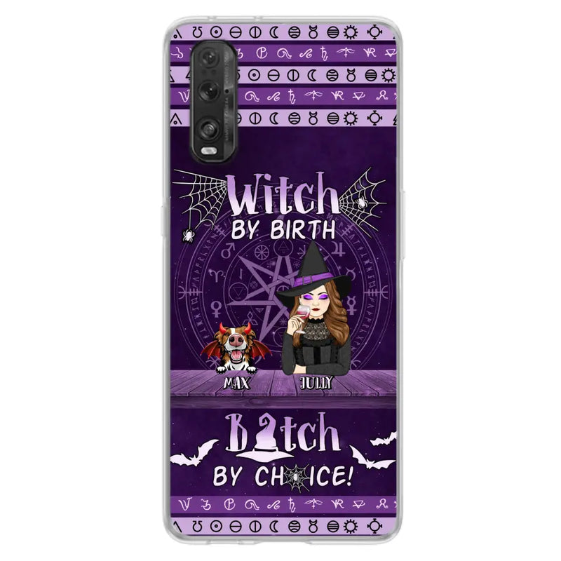 Personalized Witch Phone Case - Halloween Gift Idea for Witch Lovers/Pet Lovers - Up to 3 Dogs/Cats - Witch By Birth Bitch By Choice - Case For Xiaomi/Oppo/Huawei
