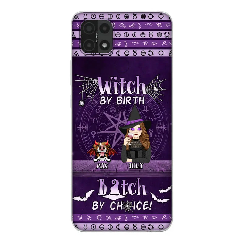 Personalized Witch Phone Case - Halloween Gift Idea for Witch Lovers/Pet Lovers - Up to 3 Dogs/Cats - Witch By Birth Bitch By Choice - Case For Xiaomi/Oppo/Huawei