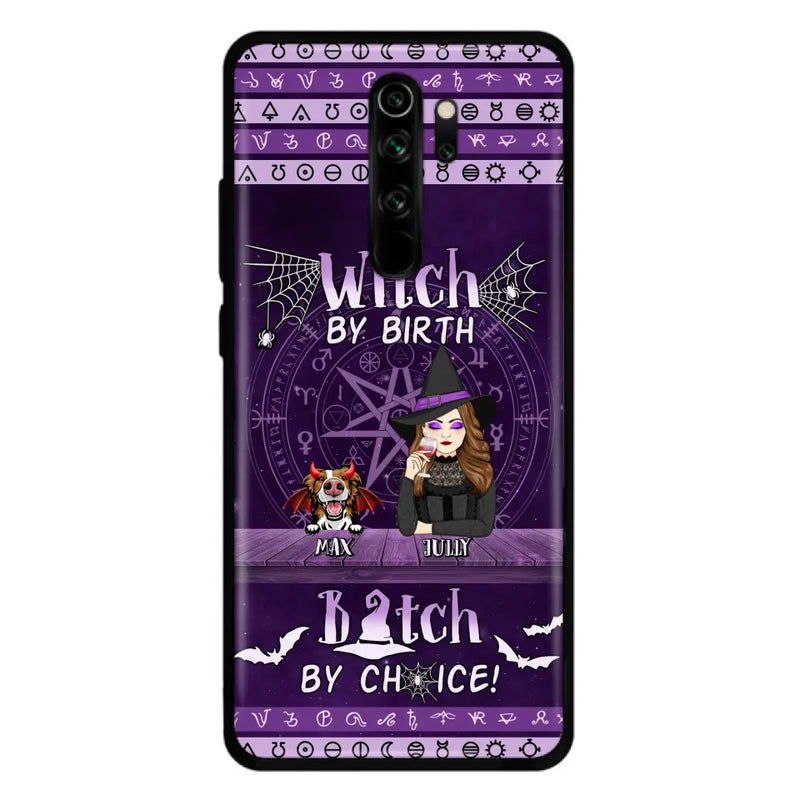 Personalized Witch Phone Case - Halloween Gift Idea for Witch Lovers/Pet Lovers - Up to 3 Dogs/Cats - Witch By Birth Bitch By Choice - Case For Xiaomi/Oppo/Huawei