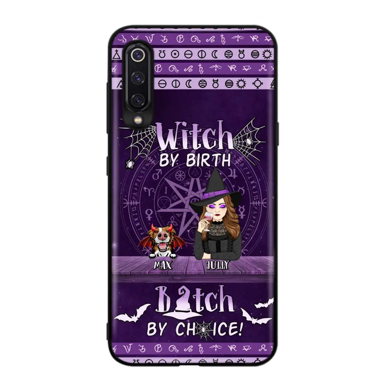 Personalized Witch Phone Case - Halloween Gift Idea for Witch Lovers/Pet Lovers - Up to 3 Dogs/Cats - Witch By Birth Bitch By Choice - Case For Xiaomi/Oppo/Huawei