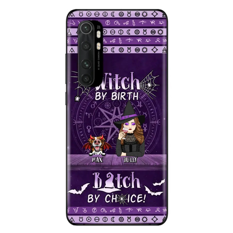 Personalized Witch Phone Case - Halloween Gift Idea for Witch Lovers/Pet Lovers - Up to 3 Dogs/Cats - Witch By Birth Bitch By Choice - Case For Xiaomi/Oppo/Huawei