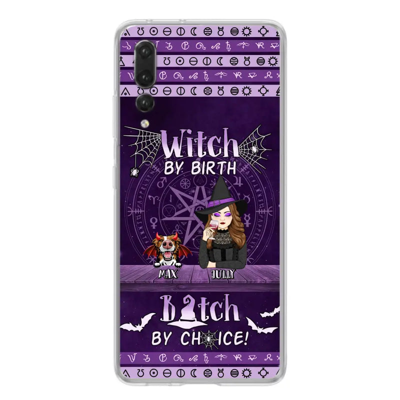 Personalized Witch Phone Case - Halloween Gift Idea for Witch Lovers/Pet Lovers - Up to 3 Dogs/Cats - Witch By Birth Bitch By Choice - Case For Xiaomi/Oppo/Huawei