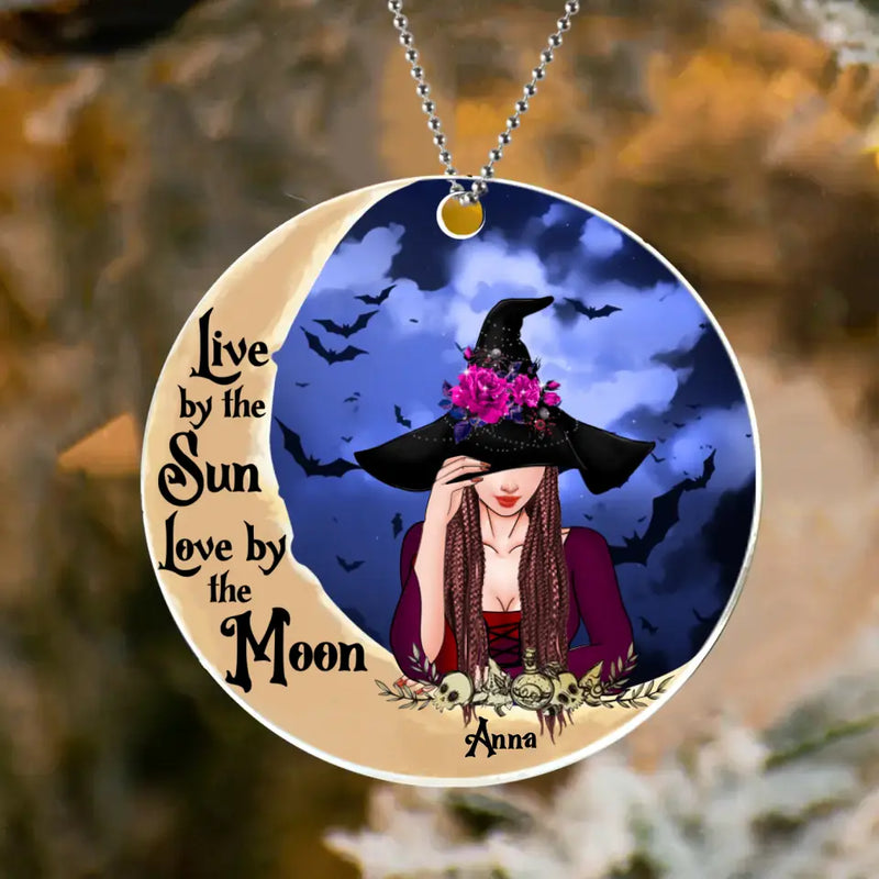 Personalized Witch Circle Wooden/Acrylic Ornament - Halloween Gift Idea - Witch By Nature Bitch By Choice