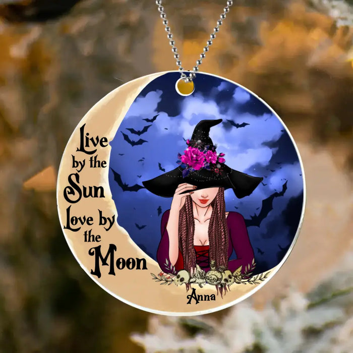 Custom Personalized Witch Circle Wooden/ Acrylic Ornament - Halloween Gift Idea - Witch By Nature Bitch By Choice