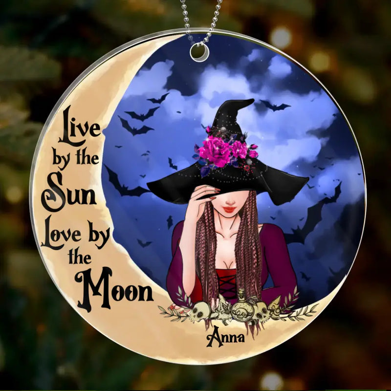 Personalized Witch Circle Wooden/Acrylic Ornament - Halloween Gift Idea - Witch By Nature Bitch By Choice