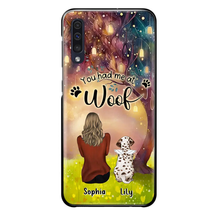 Custom Personalized Memorial Dog Mom Phone Case - Upto 3 Dogs - Memorial Gift Idea for Dog Lovers - You Had Me At Woof