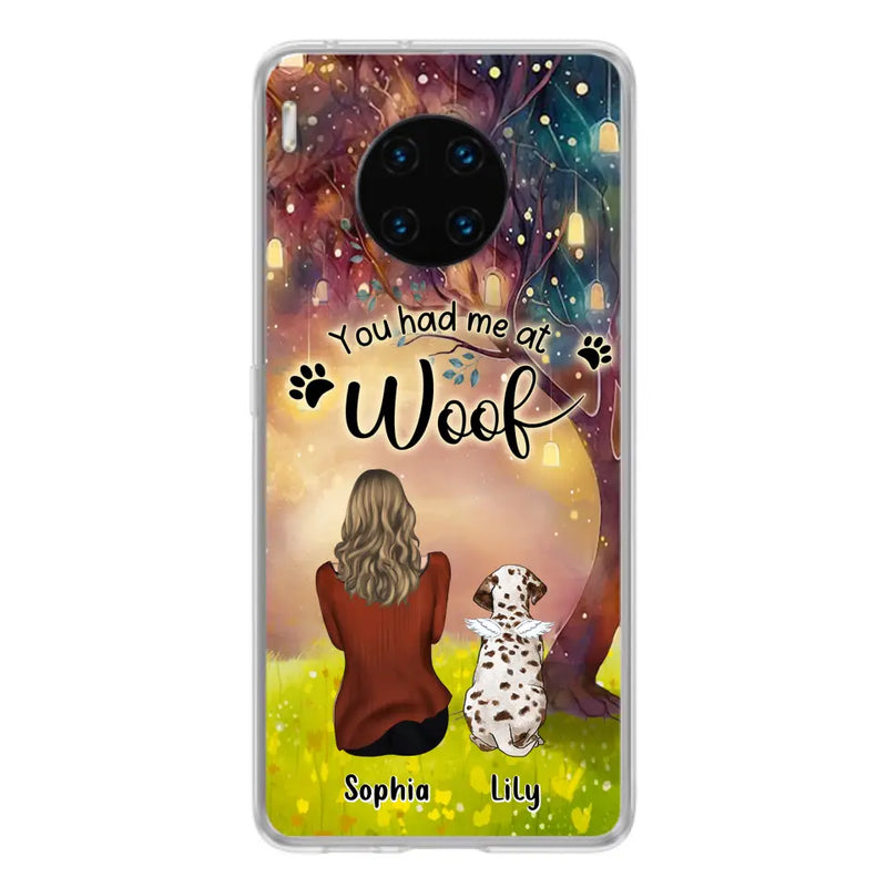 Personalized Memorial Dog Mom Phone Case - Up to 3 Dogs - Memorial Gift Idea for Dog Lovers - You Had Me At Woof - Case For Xiaomi/Oppo/Huawei