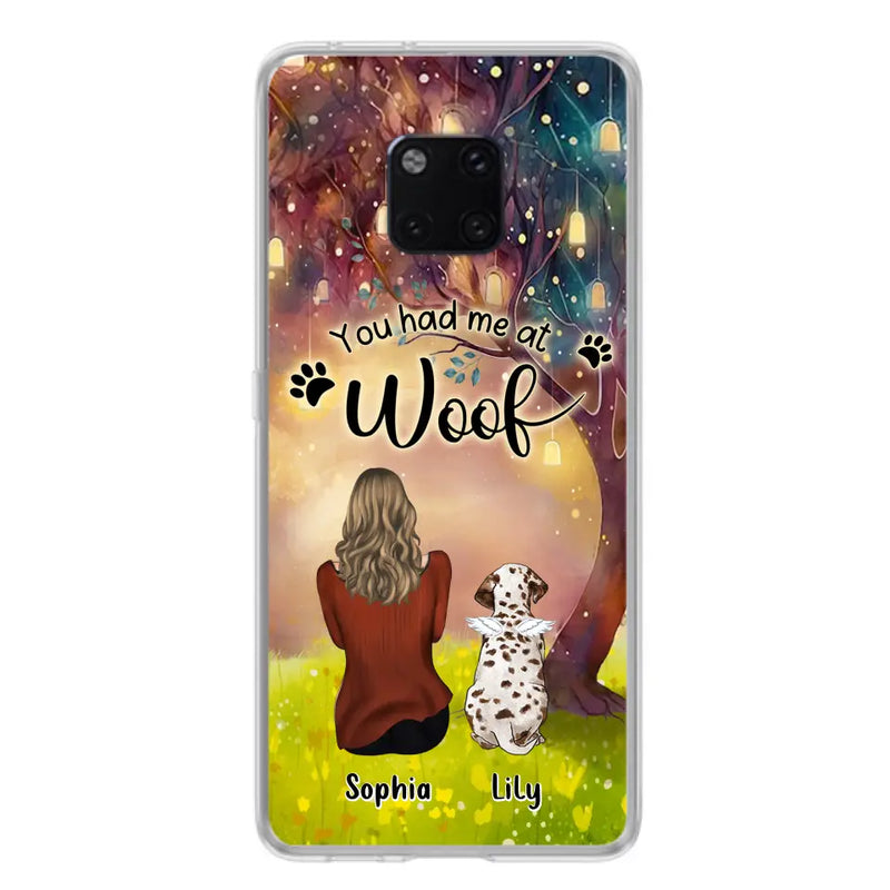 Personalized Memorial Dog Mom Phone Case - Up to 3 Dogs - Memorial Gift Idea for Dog Lovers - You Had Me At Woof - Case For Xiaomi/Oppo/Huawei