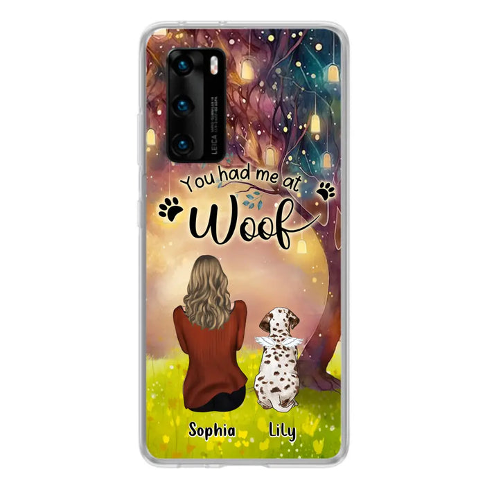 Custom Personalized Memorial Dog Mom Phone Case - Upto 3 Dogs - Memorial Gift Idea for Dog Lovers - You Had Me At Woof - Case For Xiaomi/Oppo/Huawei