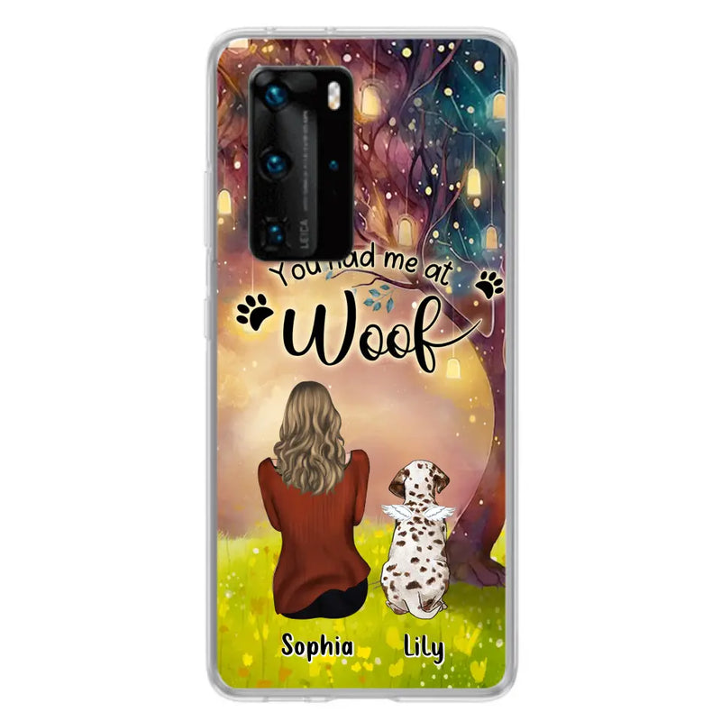 Personalized Memorial Dog Mom Phone Case - Up to 3 Dogs - Memorial Gift Idea for Dog Lovers - You Had Me At Woof - Case For Xiaomi/Oppo/Huawei