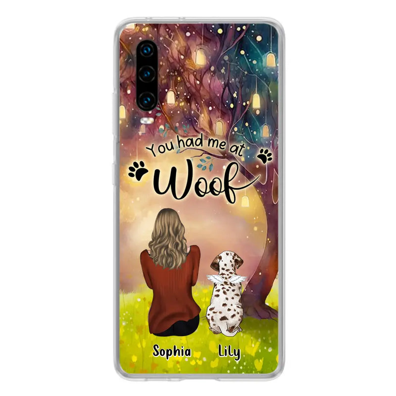 Personalized Memorial Dog Mom Phone Case - Up to 3 Dogs - Memorial Gift Idea for Dog Lovers - You Had Me At Woof - Case For Xiaomi/Oppo/Huawei