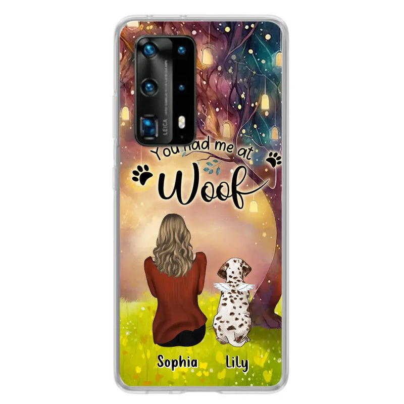Personalized Memorial Dog Mom Phone Case - Up to 3 Dogs - Memorial Gift Idea for Dog Lovers - You Had Me At Woof - Case For Xiaomi/Oppo/Huawei