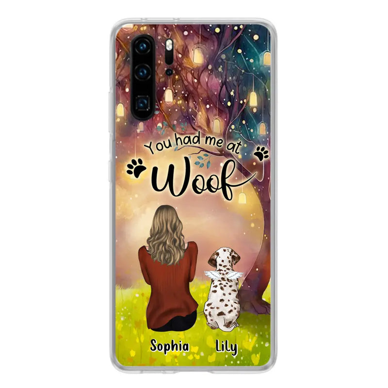 Personalized Memorial Dog Mom Phone Case - Up to 3 Dogs - Memorial Gift Idea for Dog Lovers - You Had Me At Woof - Case For Xiaomi/Oppo/Huawei