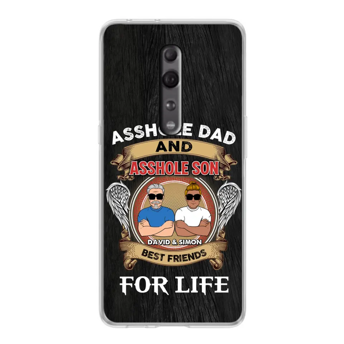 Custom Personalized Dad And Son Phone Case - Funny Gift Idea for Dad from Son - Asshole Dad And Asshole Son Best Friends For Life - Case for Xiaomi/Huawei/Oppo