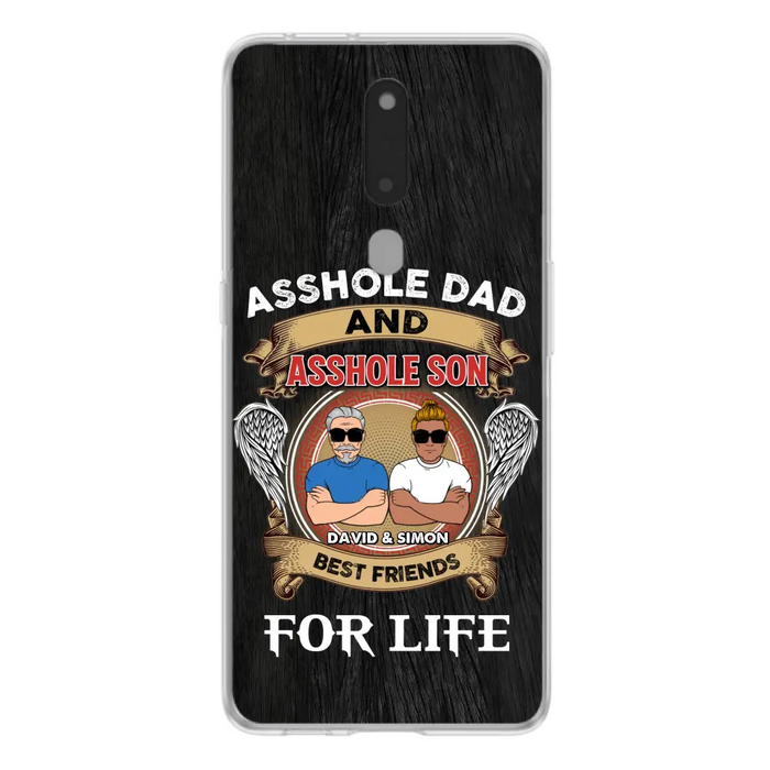 Custom Personalized Dad And Son Phone Case - Funny Gift Idea for Dad from Son - Asshole Dad And Asshole Son Best Friends For Life - Case for Xiaomi/Huawei/Oppo