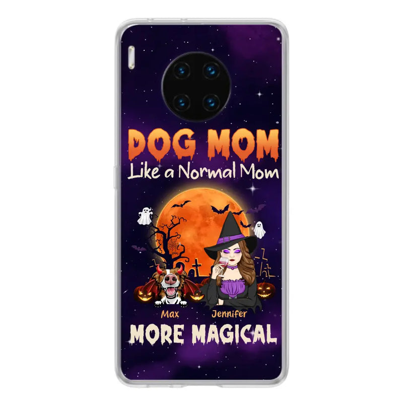 Personalized Witch Pet Mom Phone Case - Halloween Gift Idea for Pet Lovers - Up to 3 Dogs/Cats - Dog Mom Like A Normal Mom More Magical - Case For Xiaomi/Oppo/Huawei