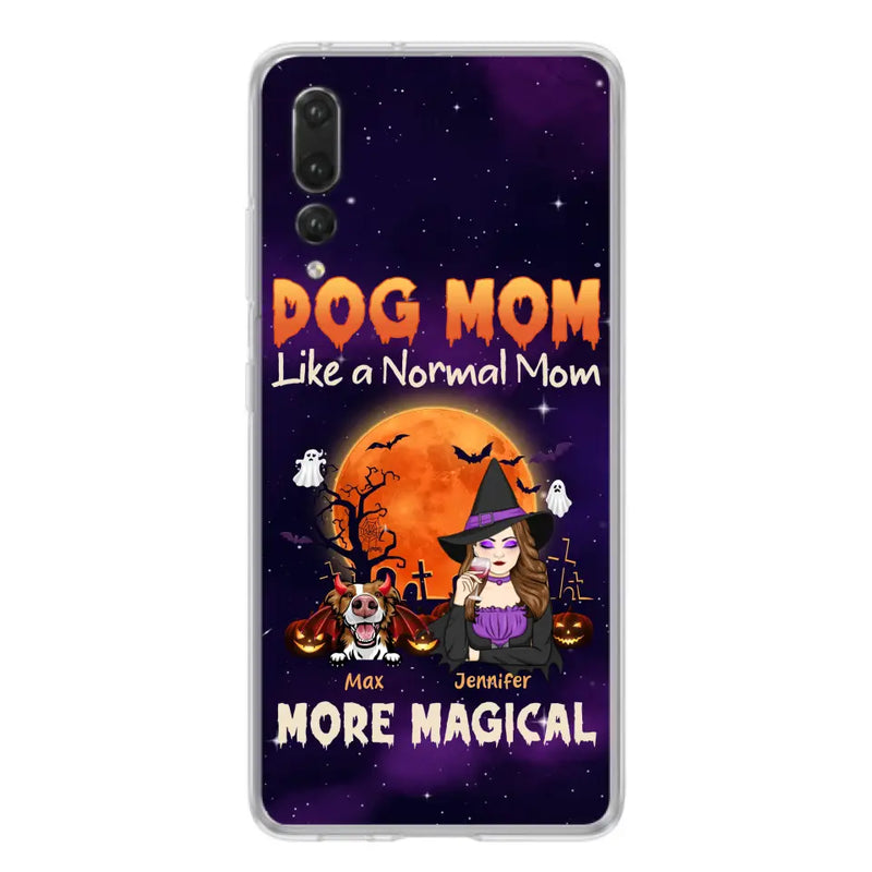 Personalized Witch Pet Mom Phone Case - Halloween Gift Idea for Pet Lovers - Up to 3 Dogs/Cats - Dog Mom Like A Normal Mom More Magical - Case For Xiaomi/Oppo/Huawei