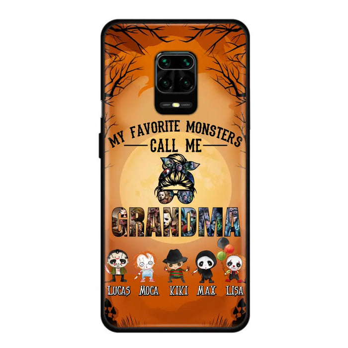 Personalized Halloween Phone Case - Halloween Gift Idea for Halloween - Upto 5 Characters - My Favorite Monsters Call Me Grandma - Case For Oppo/Xiaomi/Huawei