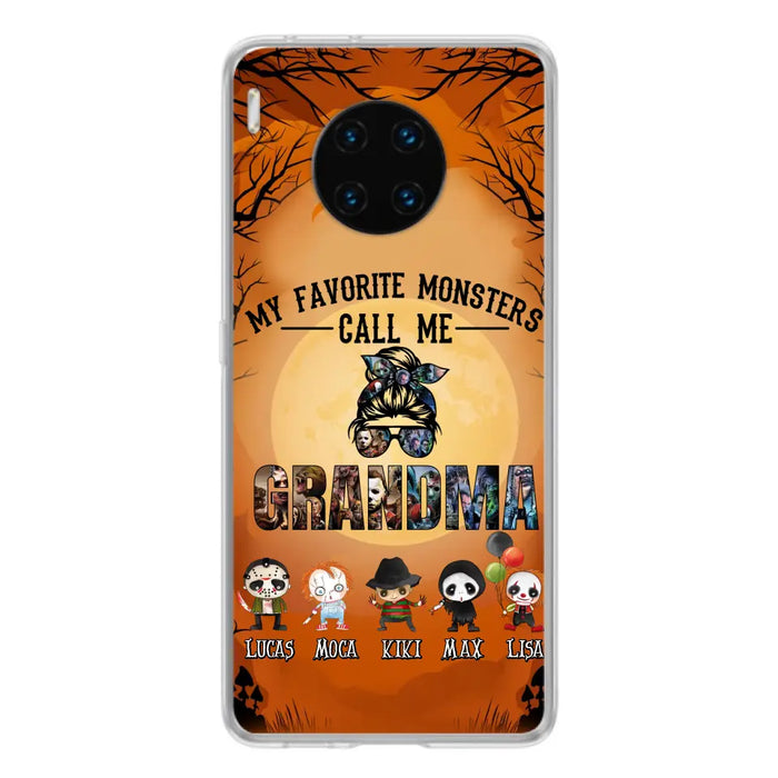 Personalized Halloween Phone Case - Halloween Gift Idea for Halloween - Upto 5 Characters - My Favorite Monsters Call Me Grandma - Case For Oppo/Xiaomi/Huawei