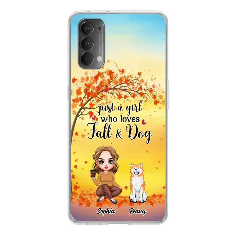 Personalized Dog Mom Phone Case - Gift Idea For Dog Lovers/Autumn Gift - Up to 4 Dogs - Just A Girl Who Loves Fall & Dogs - Case For Xiaomi/ Oppo/ Huawei