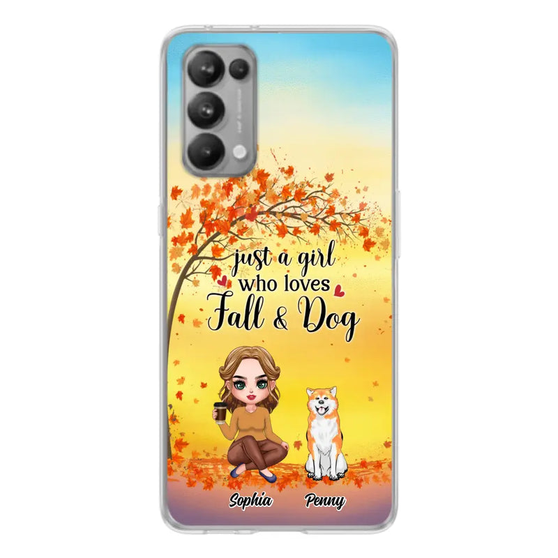 Personalized Dog Mom Phone Case - Gift Idea For Dog Lovers/Autumn Gift - Up to 4 Dogs - Just A Girl Who Loves Fall & Dogs - Case For Xiaomi/ Oppo/ Huawei