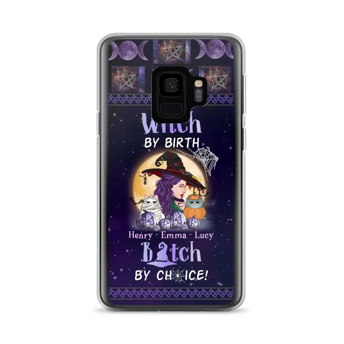 Personalized Witch Mom Phone Case - Gift Idea For Halloween/Witch/Pet Lovers - Witch By Birth Bitch By Choice - Case For iPhone/Samsung