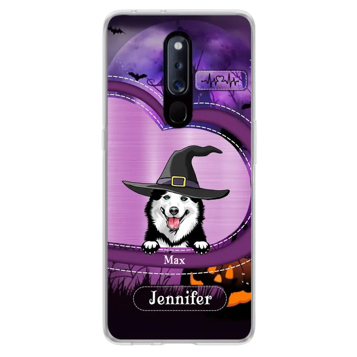 Custom Personalized Dog Halloween Phone Case - Gift Idea For Dog Lover/ Halloween - Upto 3 Dogs - Case For Xiaomi/ Oppo/ Huawei