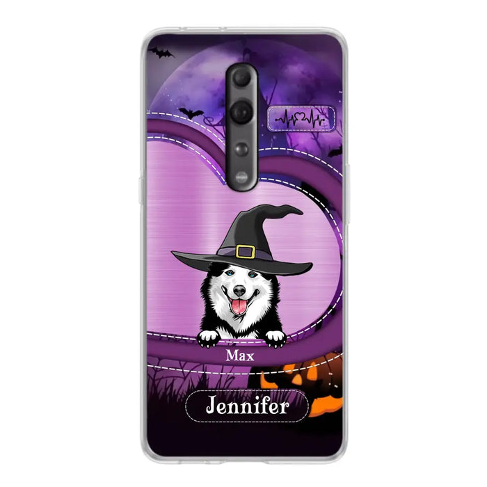 Custom Personalized Dog Halloween Phone Case - Gift Idea For Dog Lover/ Halloween - Upto 3 Dogs - Case For Xiaomi/ Oppo/ Huawei