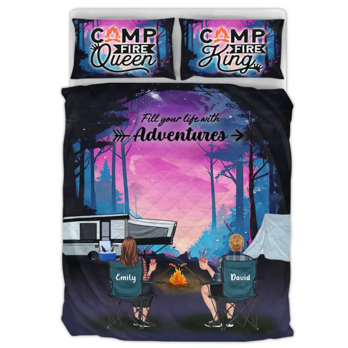 Custom Personalized Camping Quilt Bed Sets - Full Option - Best Gift For Camping Lovers - Fill Your Life With Adventures