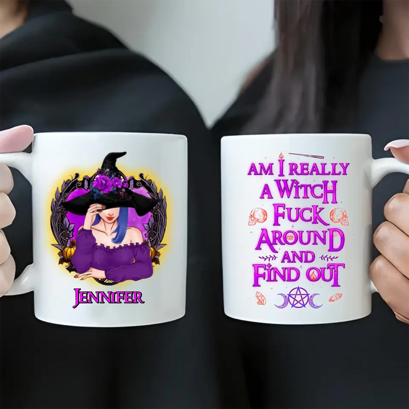 Personalized Witch Coffee Mug - Halloween Gift Idea - Am I Really A Witch