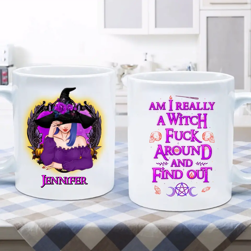 Personalized Witch Coffee Mug - Halloween Gift Idea - Am I Really A Witch