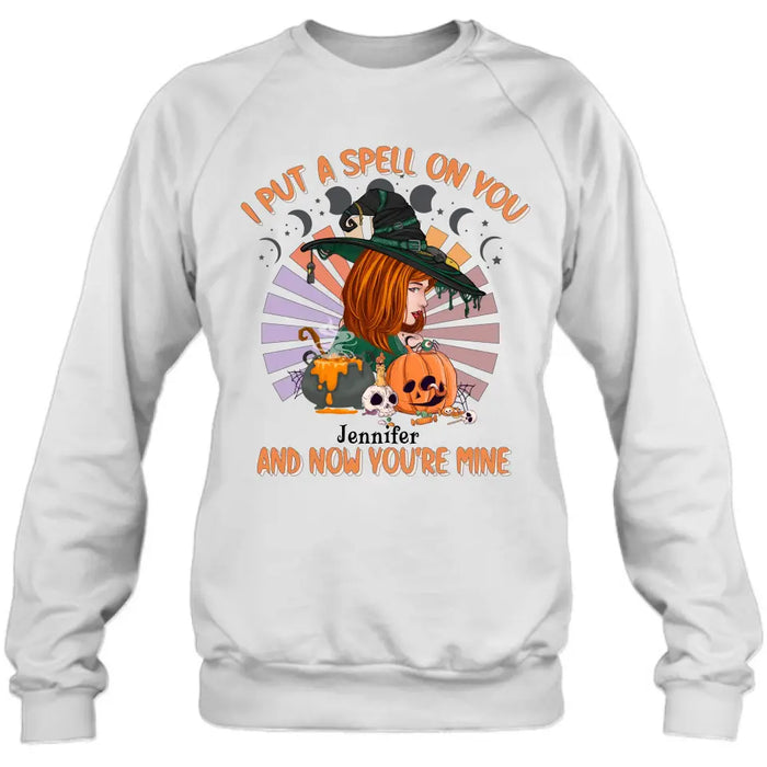 Personalized Halloween Witch Shirt/ Hoodie - Gift Idea For Halloween - I Put A Smell On You And Now You're Mine