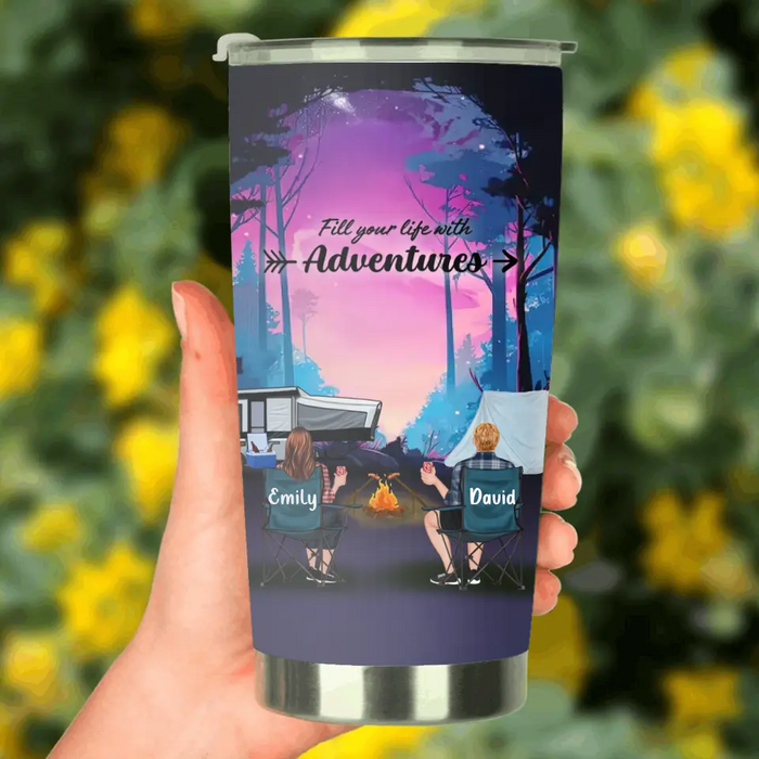 Personalized Camping Tumbler - Full Option - Best Gift For Camping Lovers - Fill Your Life With Adventures