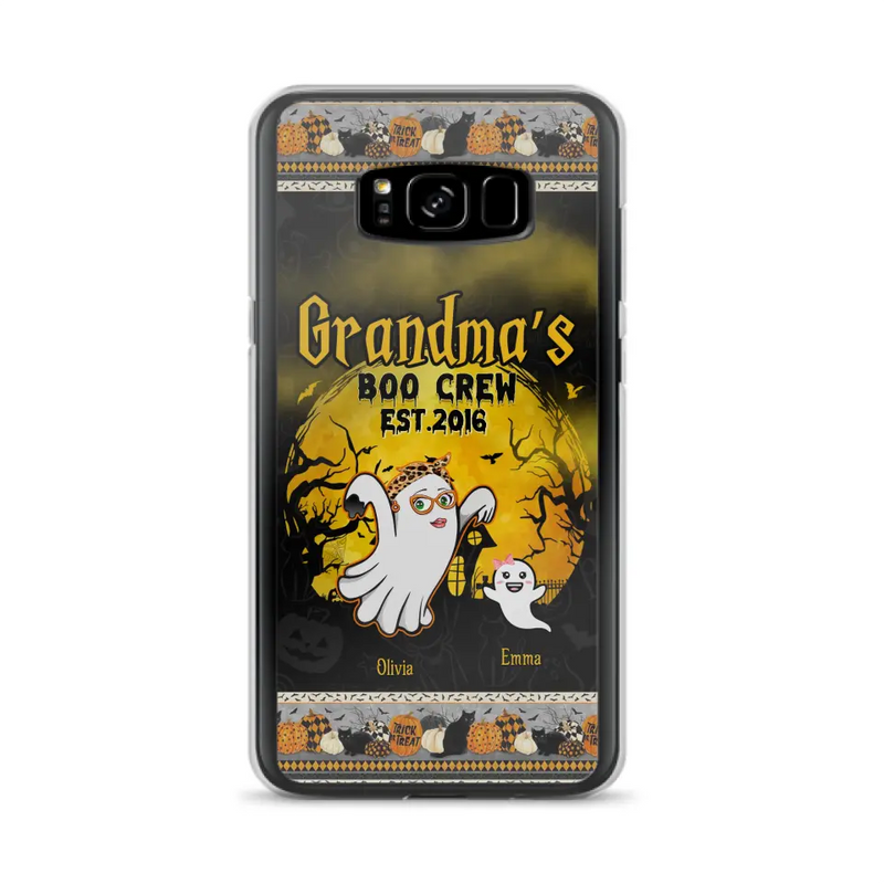 Personalized Grandma Phone Case - Halloween Gift For Grandma - Up to 7 Kids - Grandma's Boo Crew - Case For iPhone/ Samsung