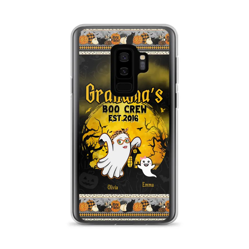 Personalized Grandma Phone Case - Halloween Gift For Grandma - Up to 7 Kids - Grandma's Boo Crew - Case For iPhone/ Samsung