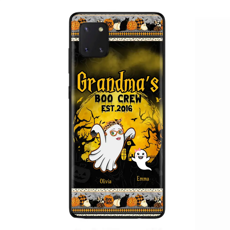 Personalized Grandma Phone Case - Halloween Gift For Grandma - Up to 7 Kids - Grandma's Boo Crew - Case For iPhone/ Samsung