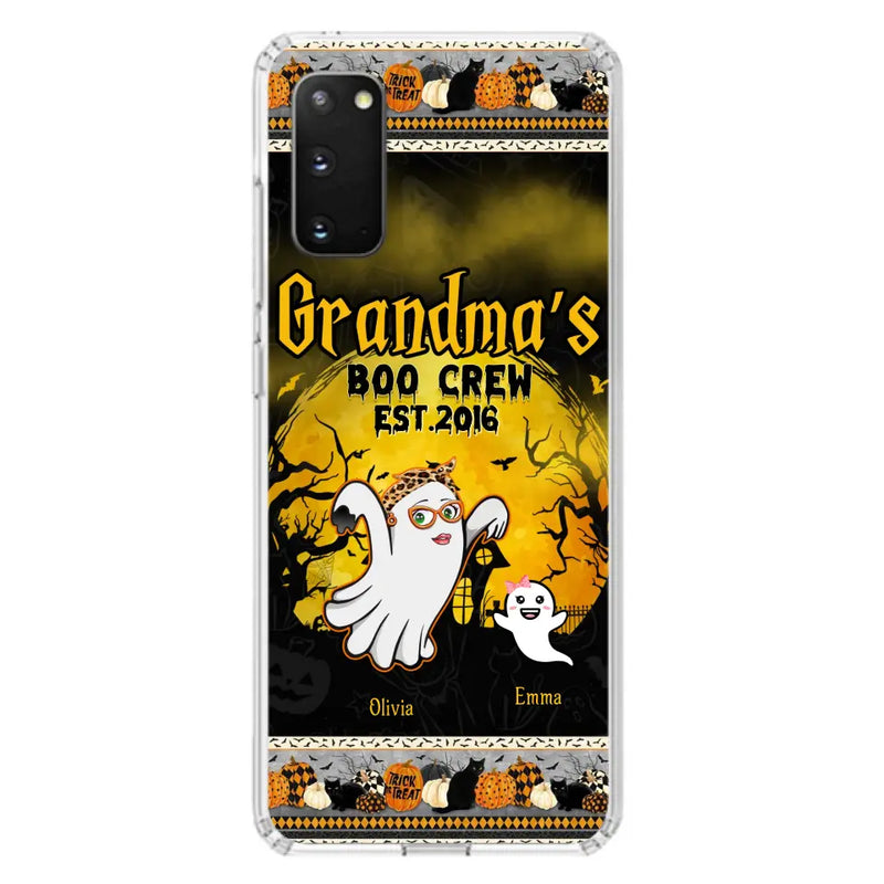 Personalized Grandma Phone Case - Halloween Gift For Grandma - Up to 7 Kids - Grandma's Boo Crew - Case For iPhone/ Samsung