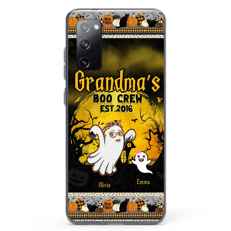 Personalized Grandma Phone Case - Halloween Gift For Grandma - Up to 7 Kids - Grandma's Boo Crew - Case For iPhone/ Samsung