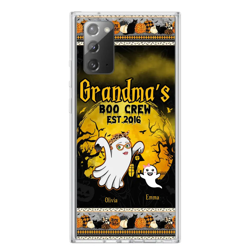 Personalized Grandma Phone Case - Halloween Gift For Grandma - Up to 7 Kids - Grandma's Boo Crew - Case For iPhone/ Samsung