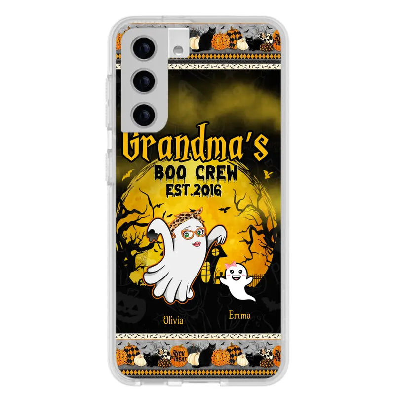 Personalized Grandma Phone Case - Halloween Gift For Grandma - Up to 7 Kids - Grandma's Boo Crew - Case For iPhone/ Samsung